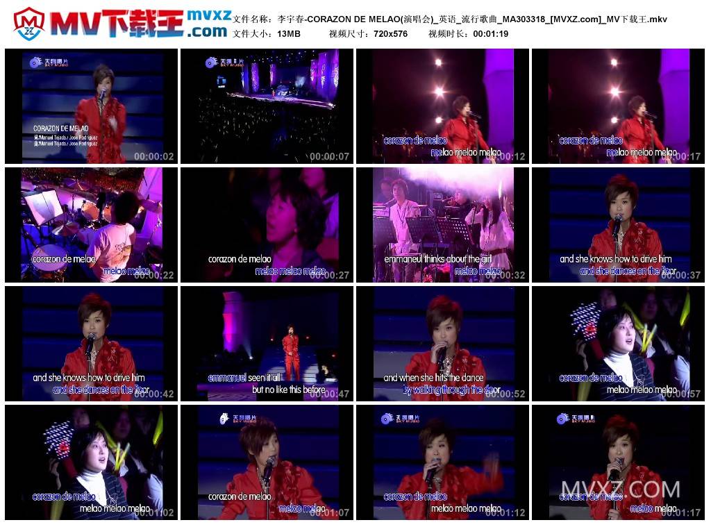 李宇春-CORAZON DE MELAO(演唱会)_英语_流行歌曲_MA303318